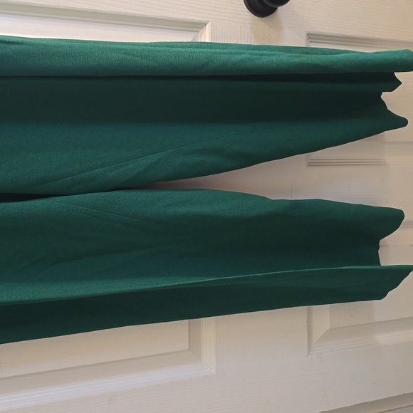 Bar III Emerald Green Elastic Back Waist Trouser Pants Size Slit Pockets XXL NWT - Picture 3 of 7